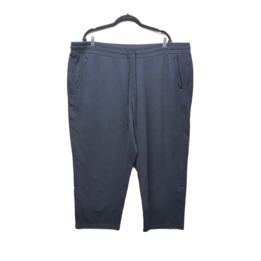 T By Talbots Women's 3X Navy Casual Pants Zip Pockets Stretchy Pima Cotton